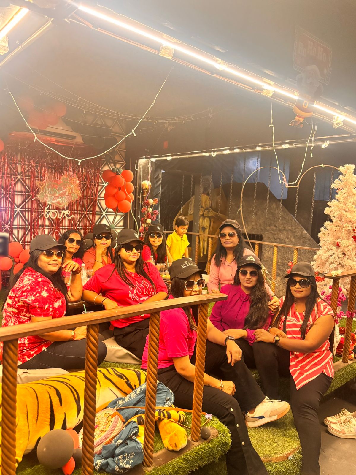 Cave-themed entrance walkway